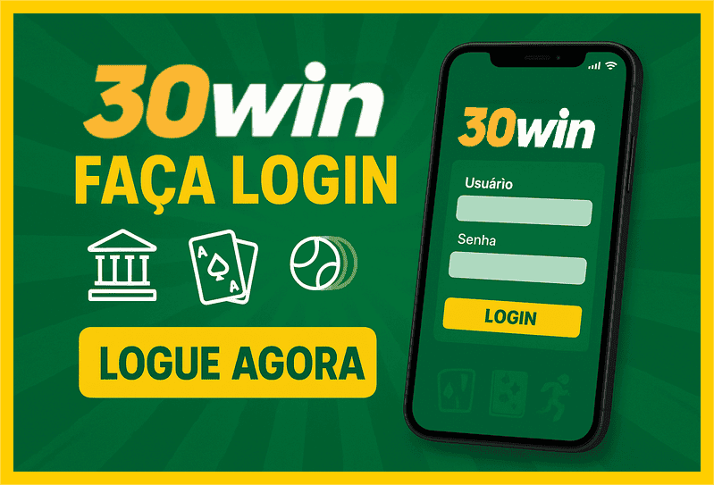 Imagem destacando login seguro na 30WIN para novos usuários